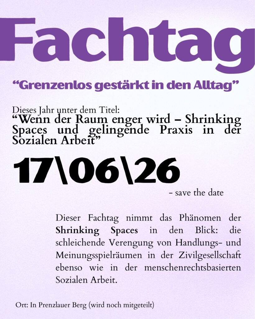 Safe-the-Date Fachtag 17.06.2026 — Shrinking Spaces 