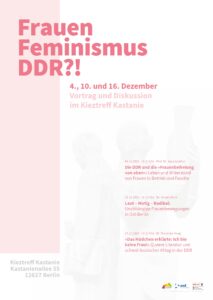 Vortrags- und Gesprächsabende: Frauen –Feminismus – DDR?!