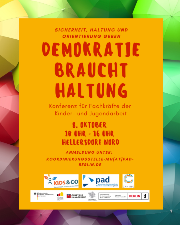Einladung + Programm zur Konferenz „Demokratie braucht Haltung“